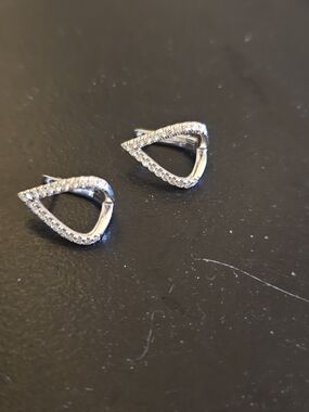 Gabriel&Co. White Gold Diamond Huggies
